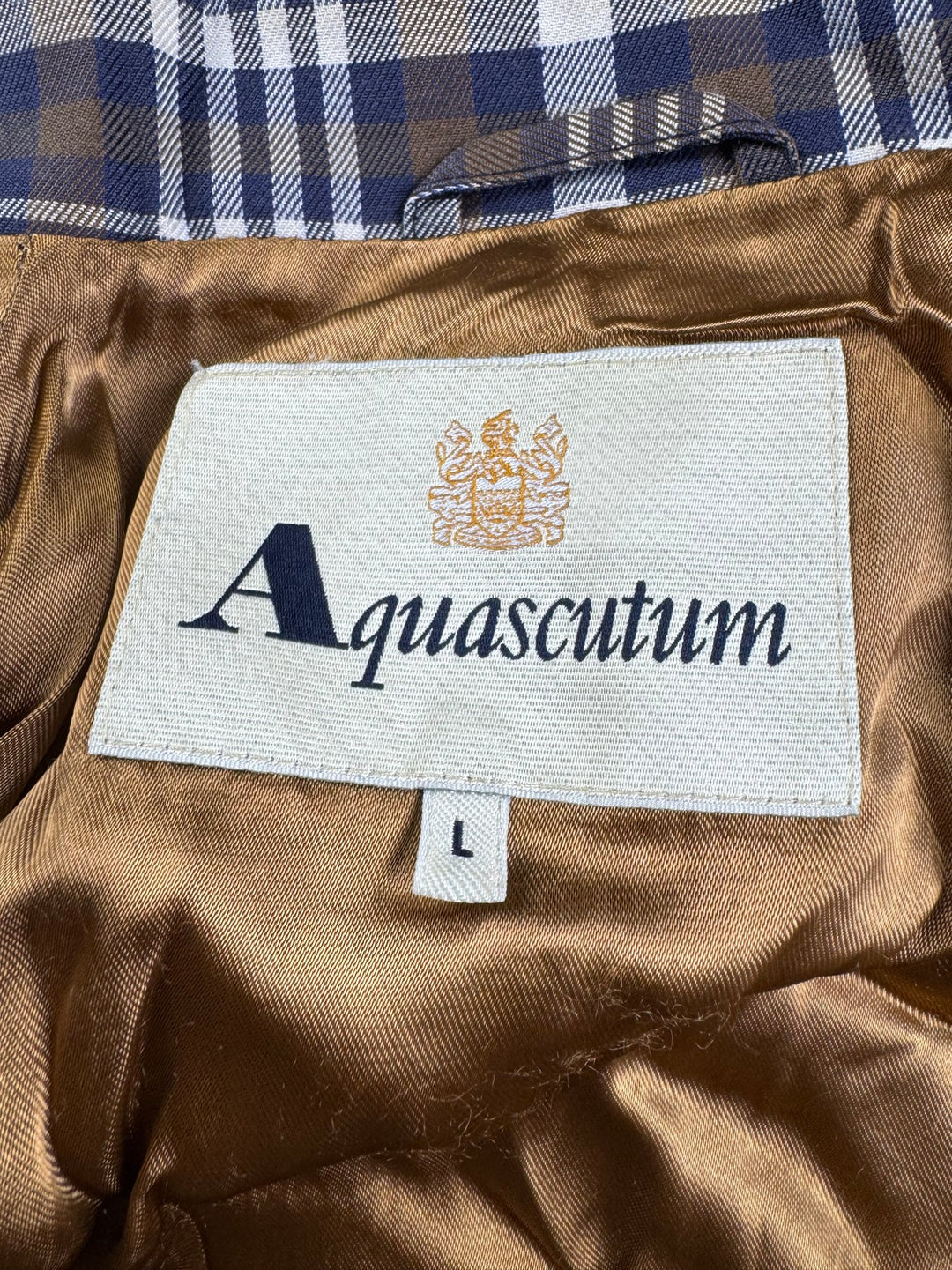 Aquascutum Plaid Pattern Windbreaker - XL