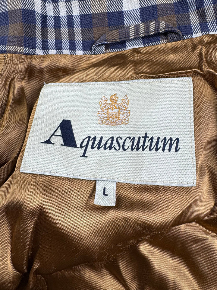 Aquascutum Plaid Pattern Windbreaker - XL