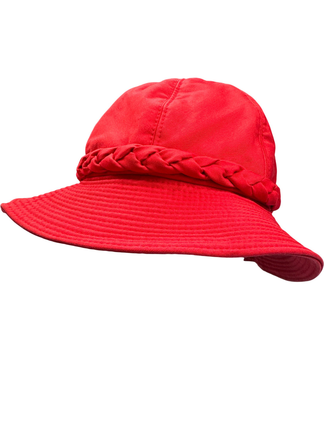 Aquascutum Red Braided Sun Hat - L - Think Vintage