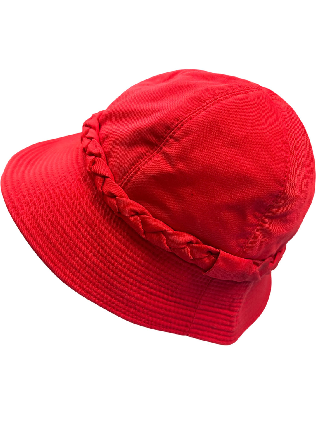 Aquascutum Red Braided Sun Hat - L - Think Vintage