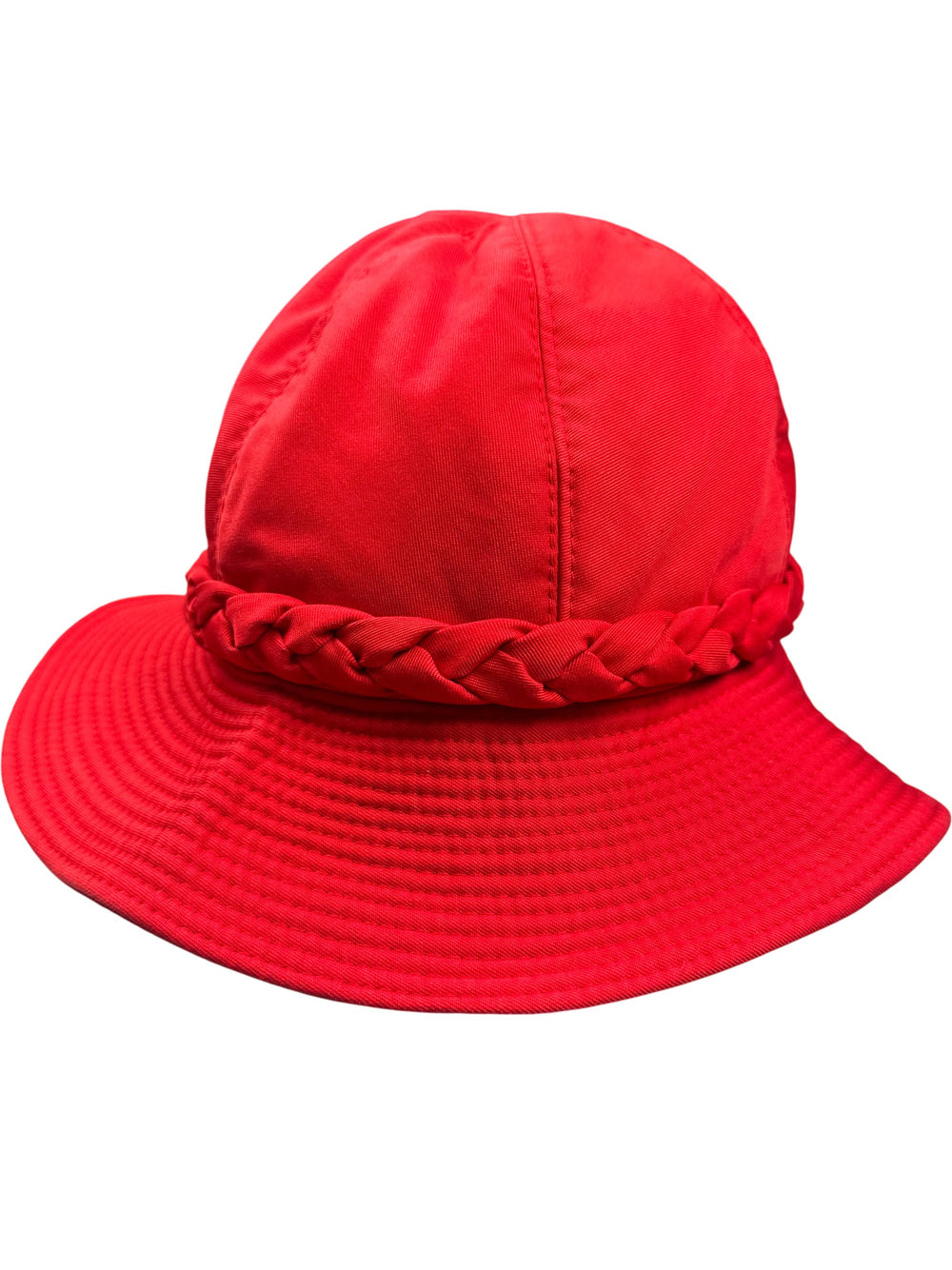 Aquascutum Red Braided Sun Hat - L - Think Vintage Online Ltd