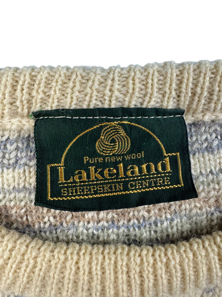 Aran Pure New Wool Knit Sweater - L