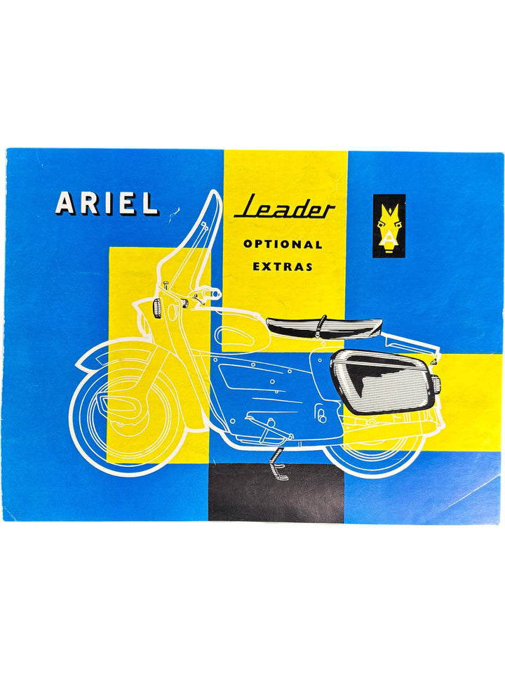 Ariel Leader Motorcycle Optional Extras Sales Brochure 1950s Classic Collectible - Think Vintage