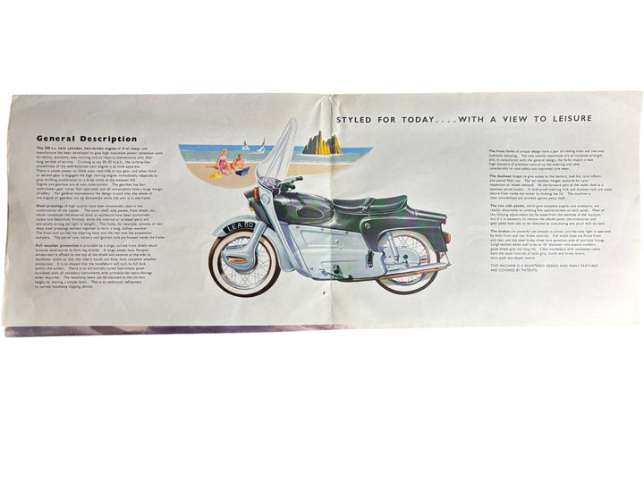 Ariel Leader Motorcycle Sales Brochure Vintage Classic Collectible - Think Vintage ltd