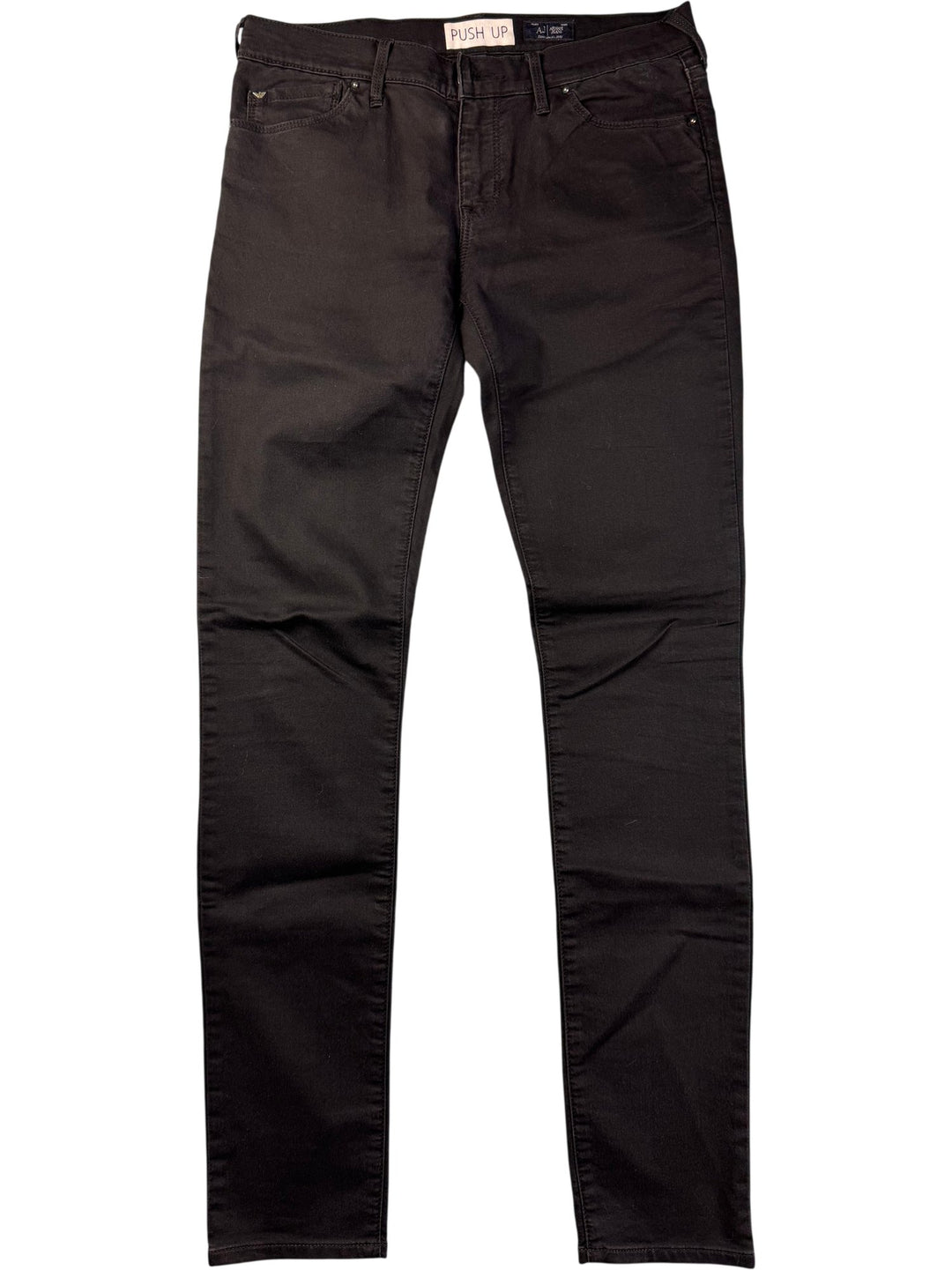 Armani Jeans Black Push Up Denim - W31 - Think Vintage ltd