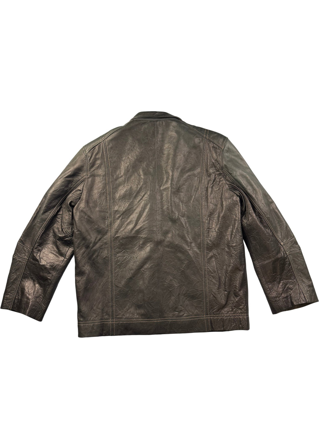 Armani Leather Jacket - XL - Think Vintage ltd