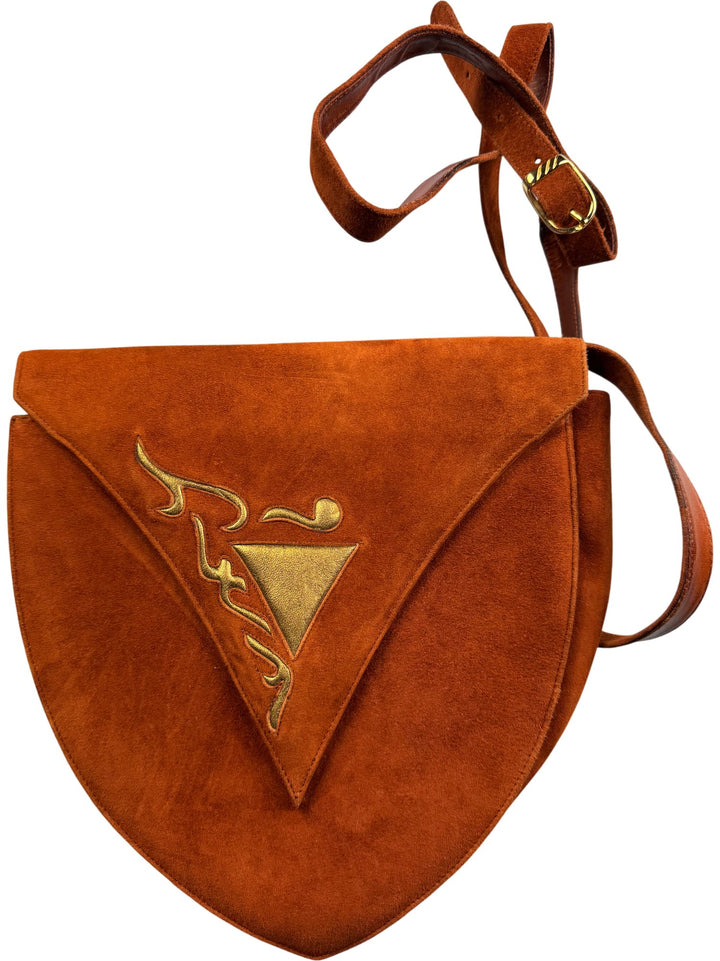 Artigiani Veneziani Italian Suede Shoulder Bag - Think Vintage ltd