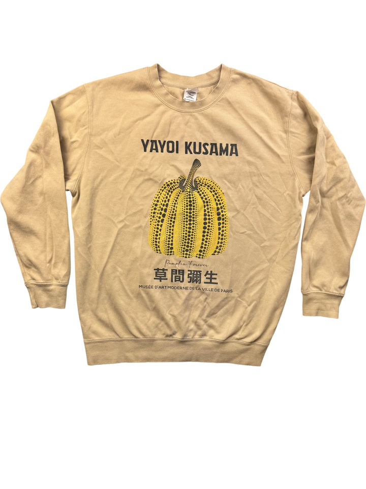 Artistic Printed Beige Sweatshirt - L