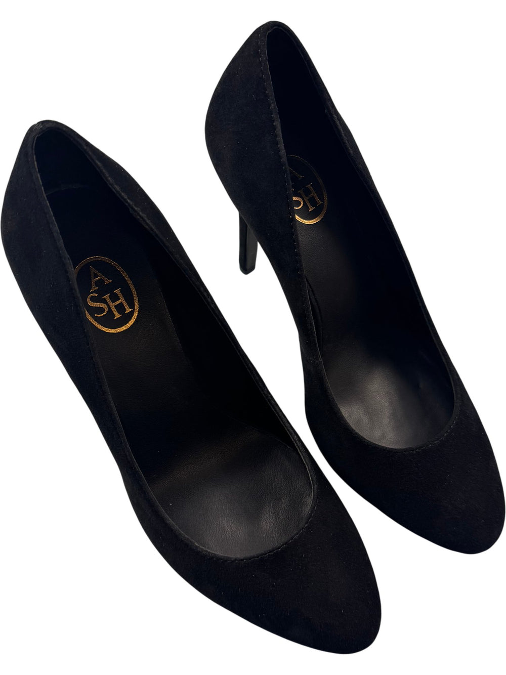 Ash Black Suede Classic Pumps - Size 4 - Think Vintage ltd