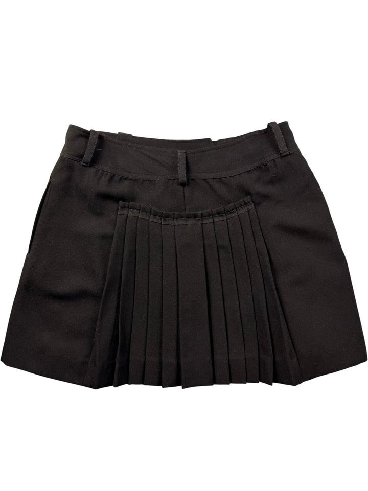 Aspesi Black Pleated Mini Skirt - W29 - Think Vintage ltd