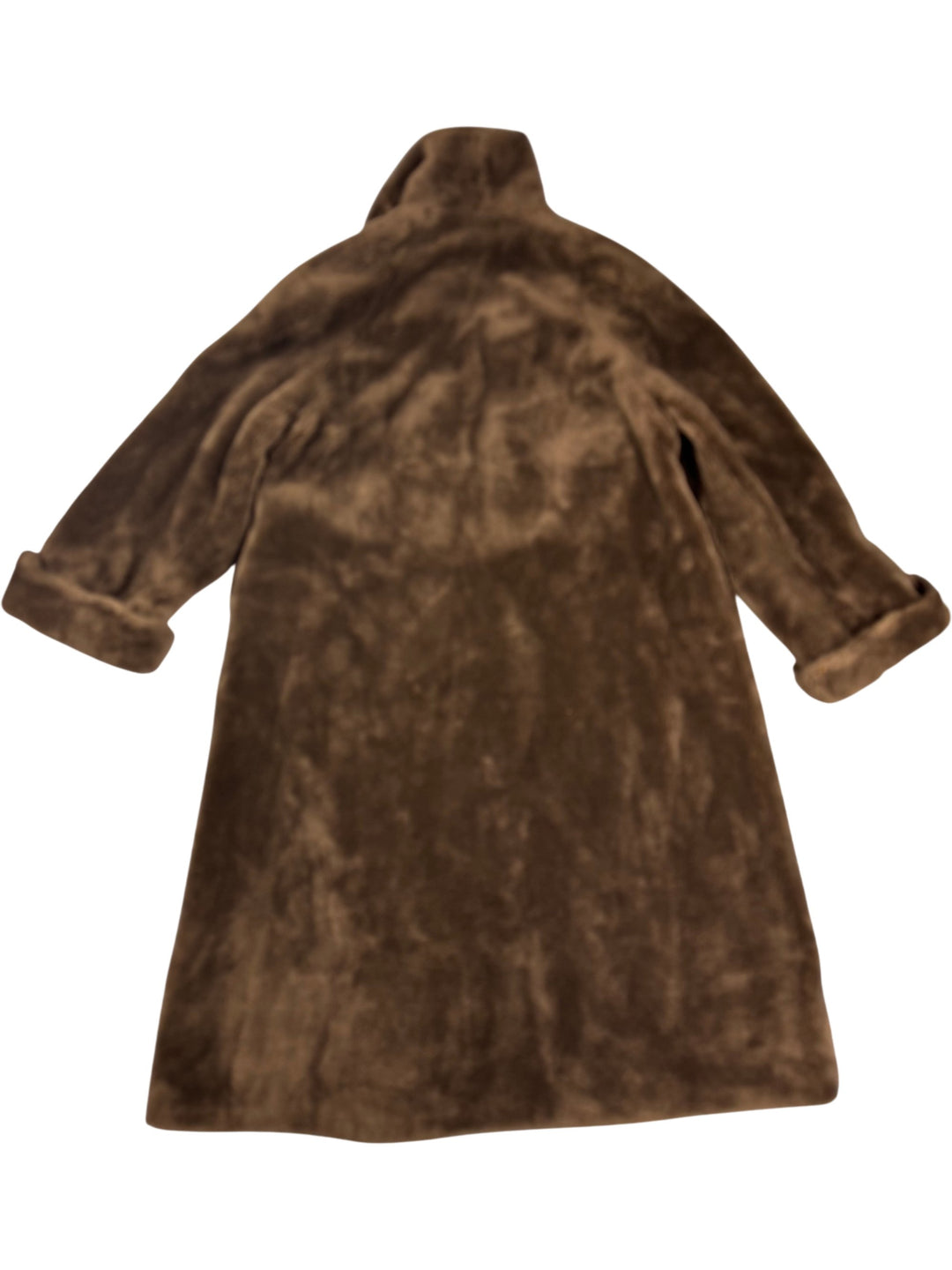 Astraka Brown Faux Fur Coat- M - Think Vintage