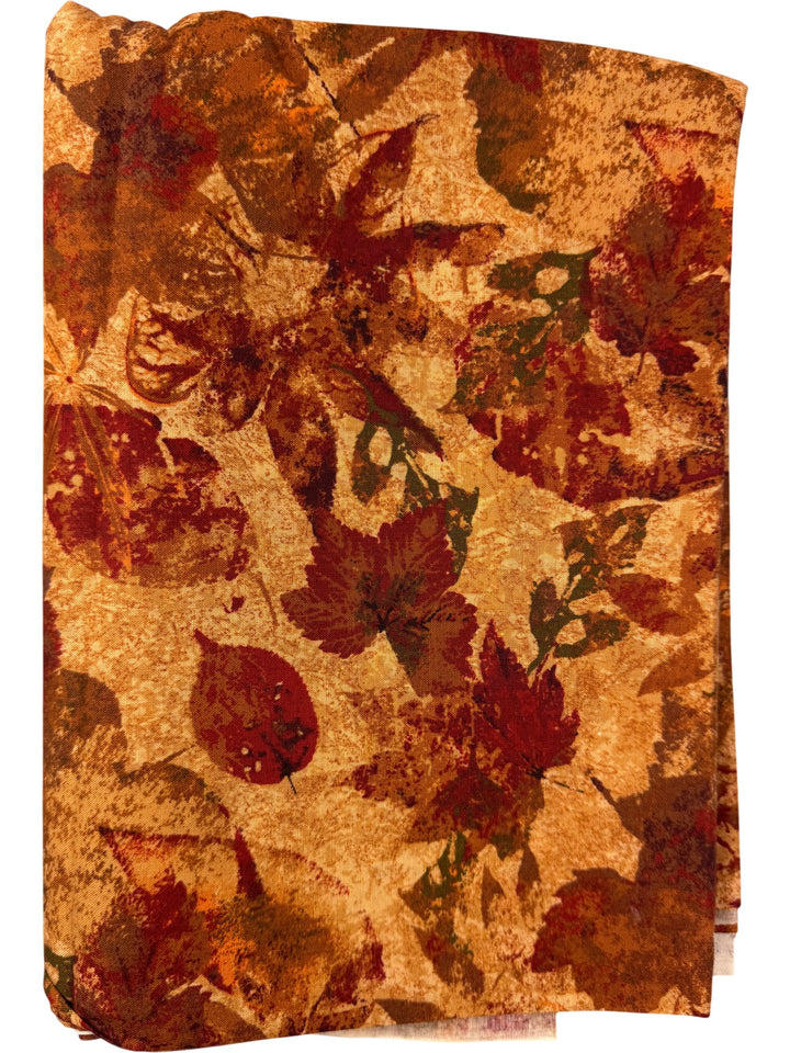 Autumn Leaf Patterned Fabric - Think Vintage