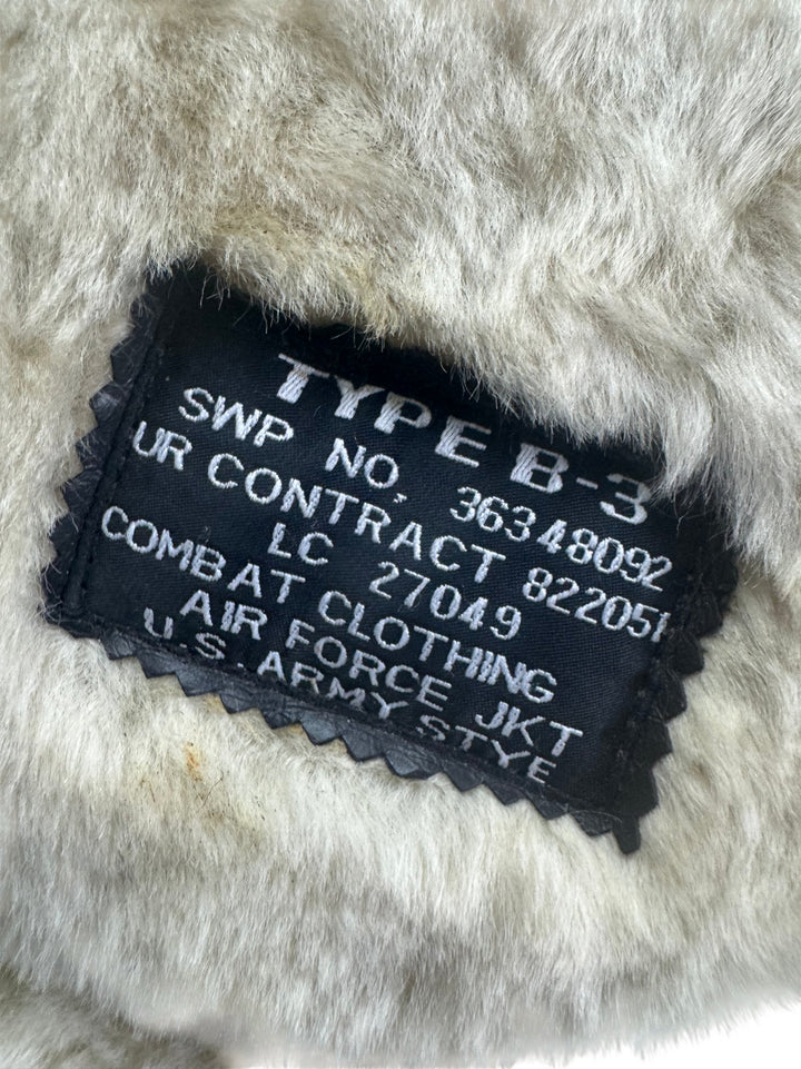 Aviator Shearling Bomber Jacket - M - Think Vintage ltd