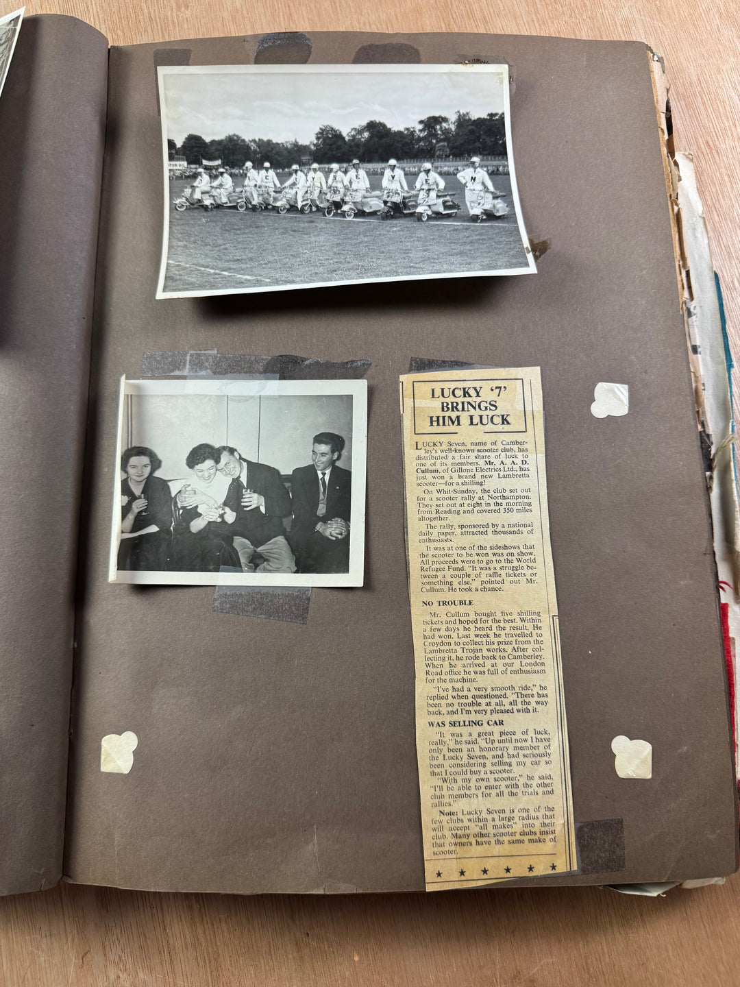Vintage Scooter Archive Scrapbook – Original Photos, Newspaper Cuttings, Posters & Ephemera