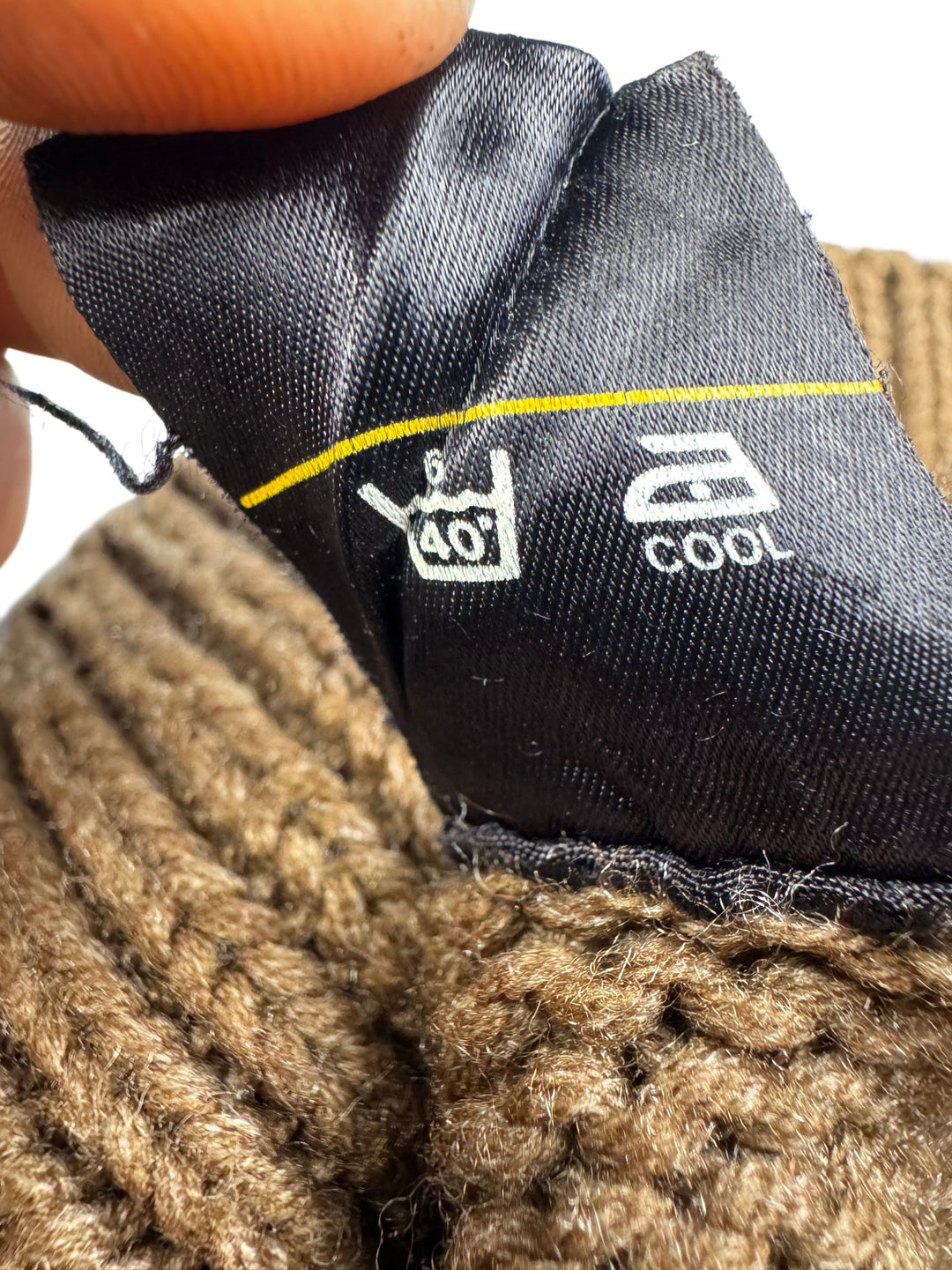 BHS Brown Acrylic Cardigan - Think Vintage Online Ltd