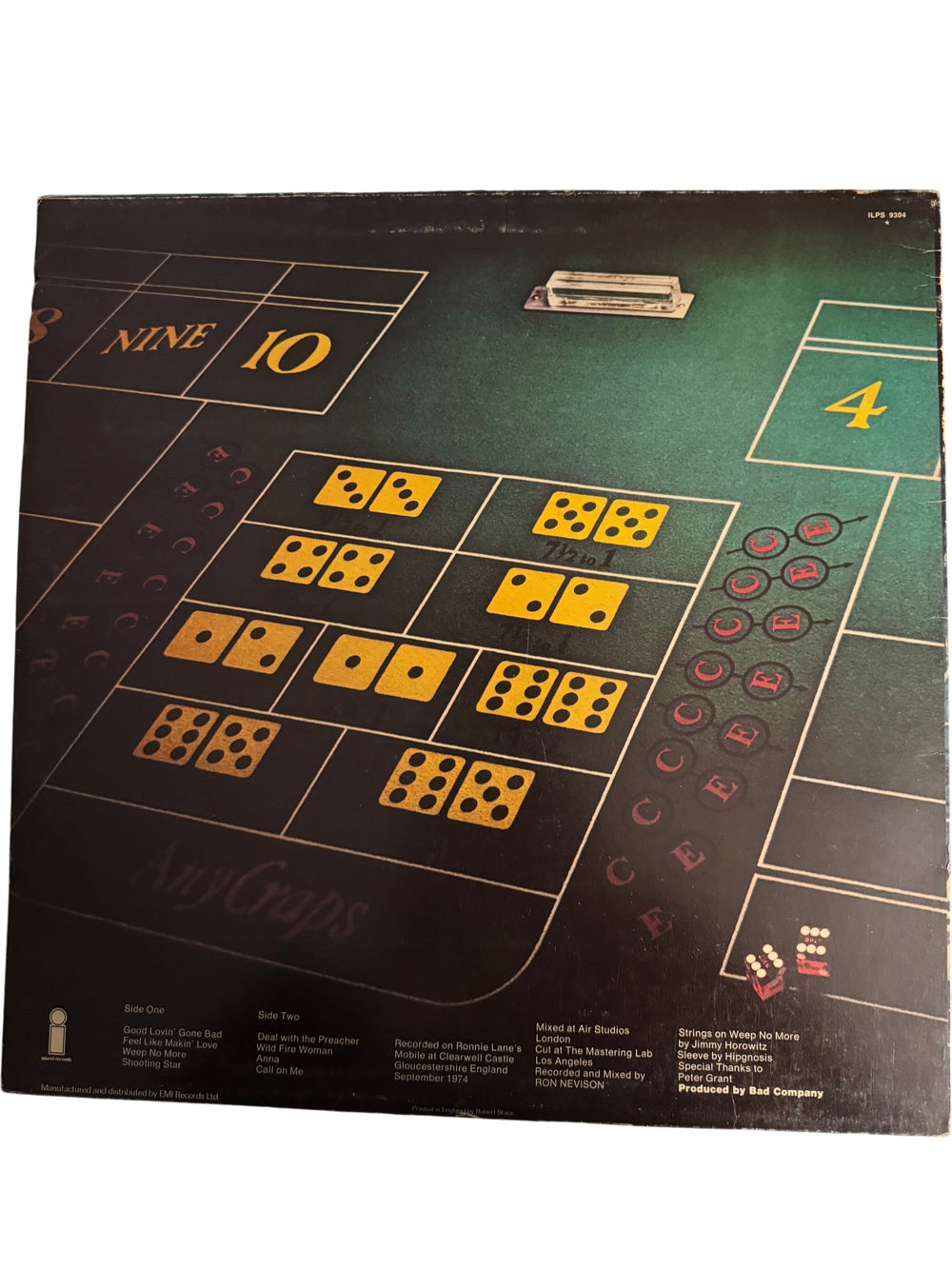 Bad Company Straight Shooter Vinyl Record - Good - Think Vintage ltd