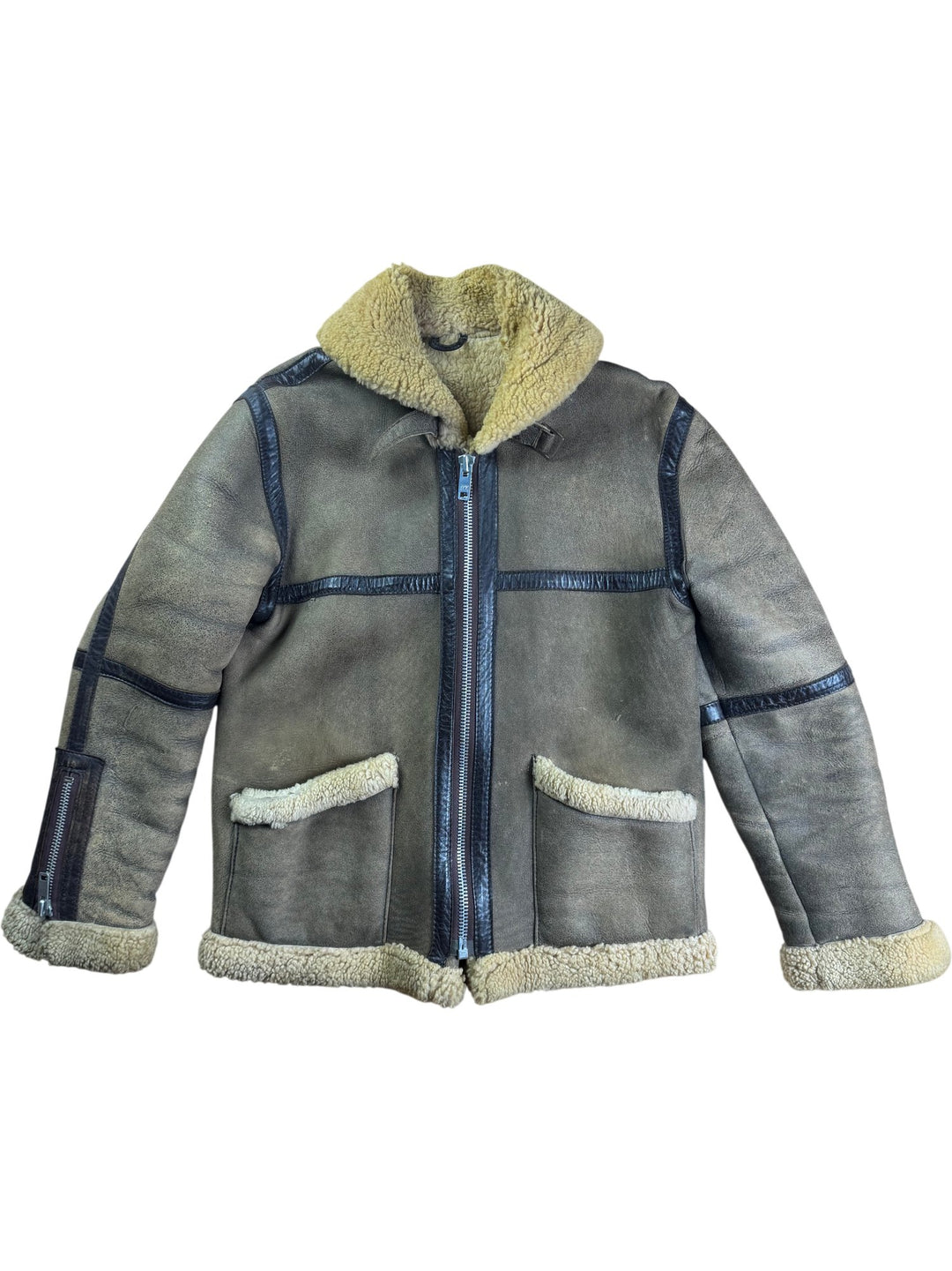 Baily's Shearling Leather Jacket - M - Think Vintage ltd