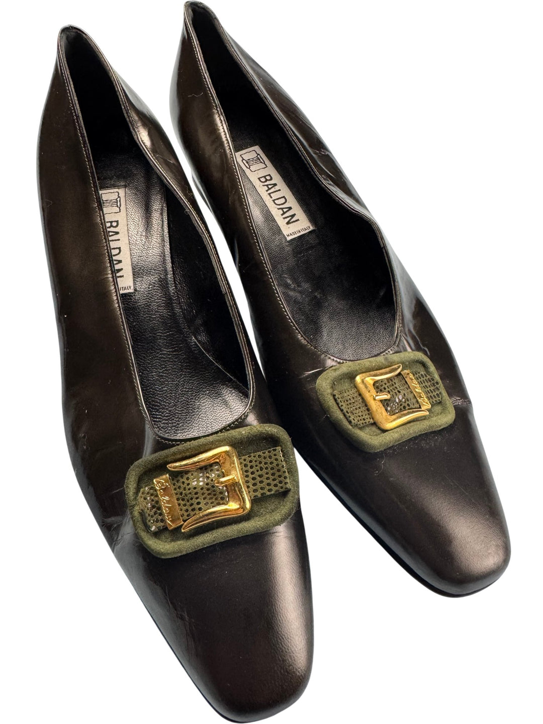 Baldan Italian Leather Flats - 8 - Think Vintage ltd