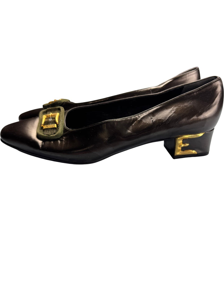 Baldan Italian Leather Flats - 8 - Think Vintage ltd