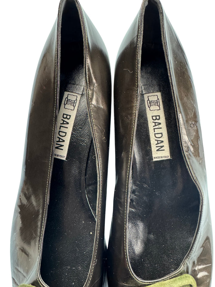 Baldan Italian Leather Flats - 8 - Think Vintage ltd