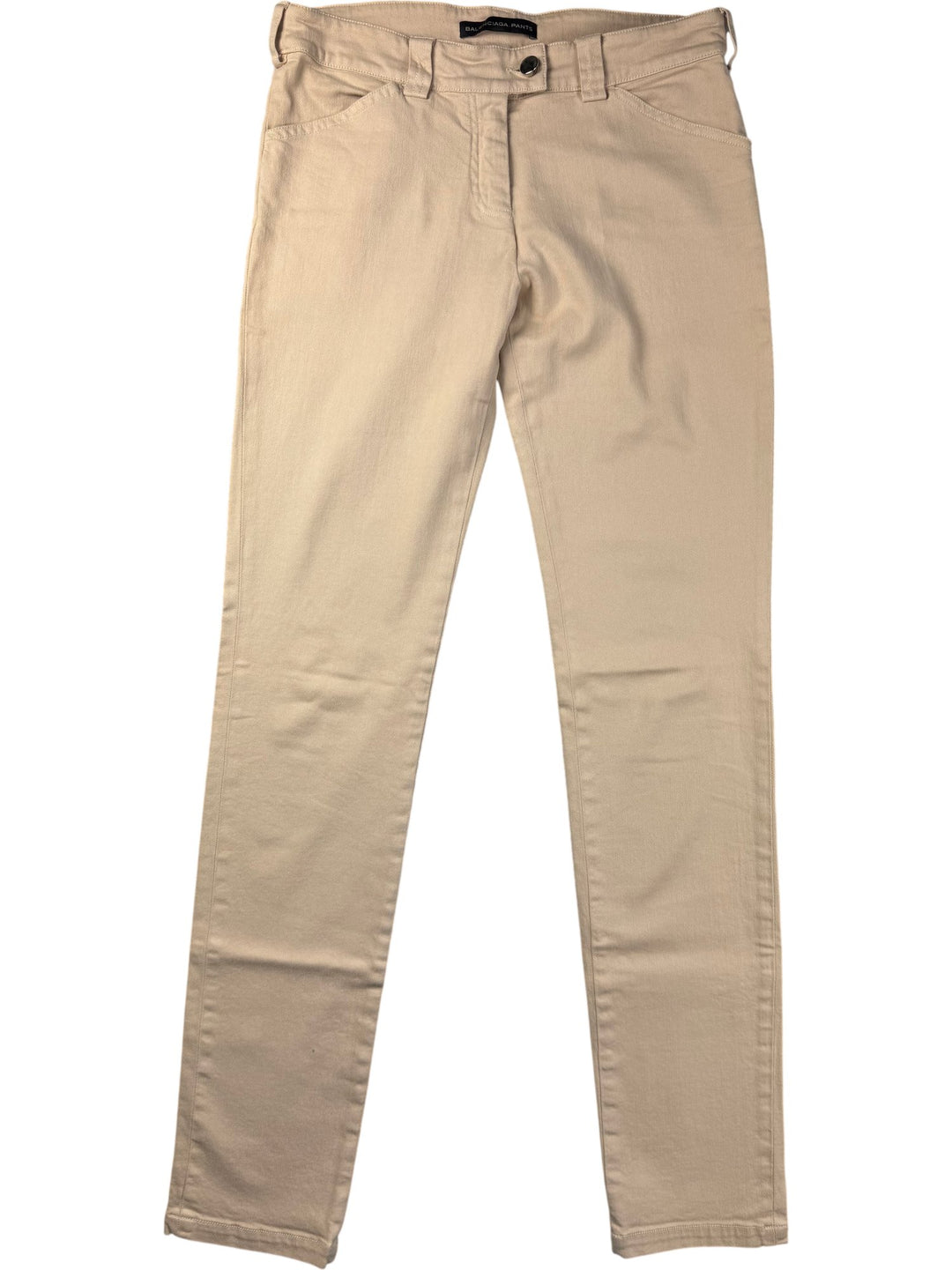 Balenciaga Beige Straight Leg Jeans - M - Think Vintage ltd