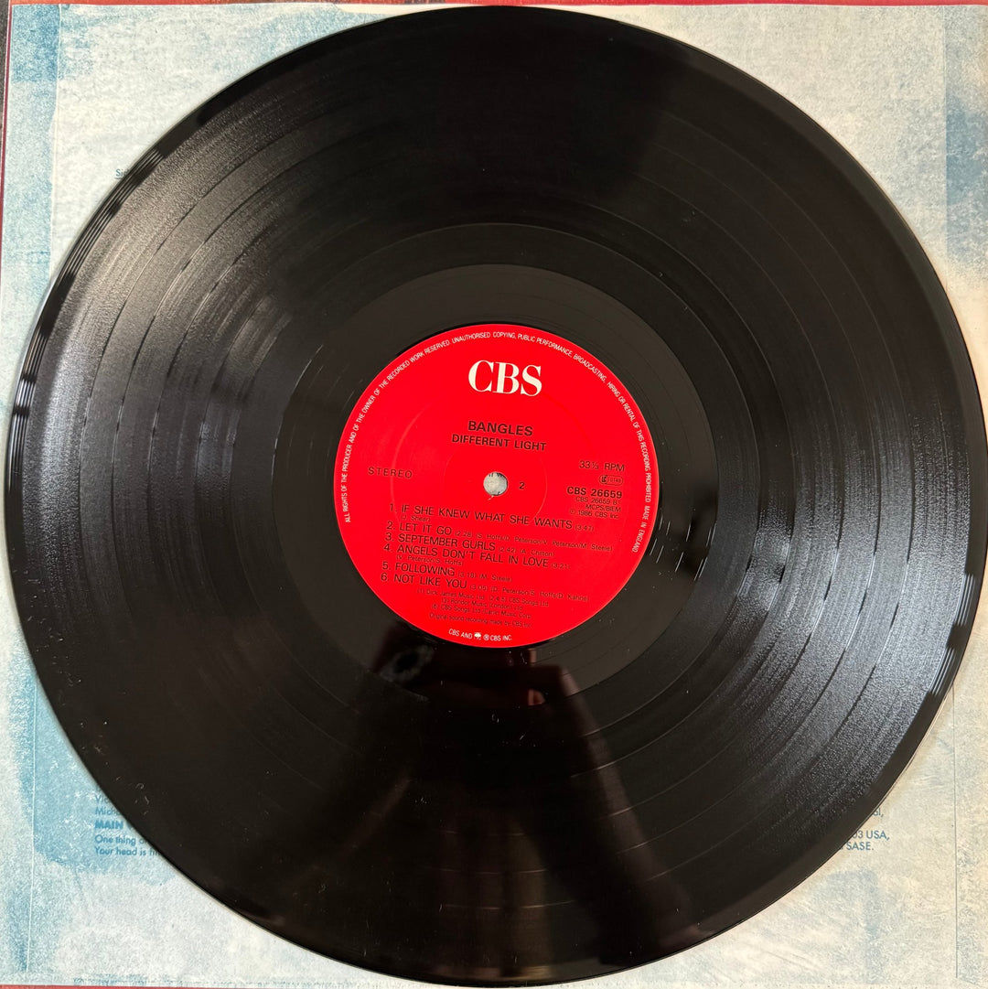 Bangles Different Light Vinyl Record - Good - Think Vintage ltd