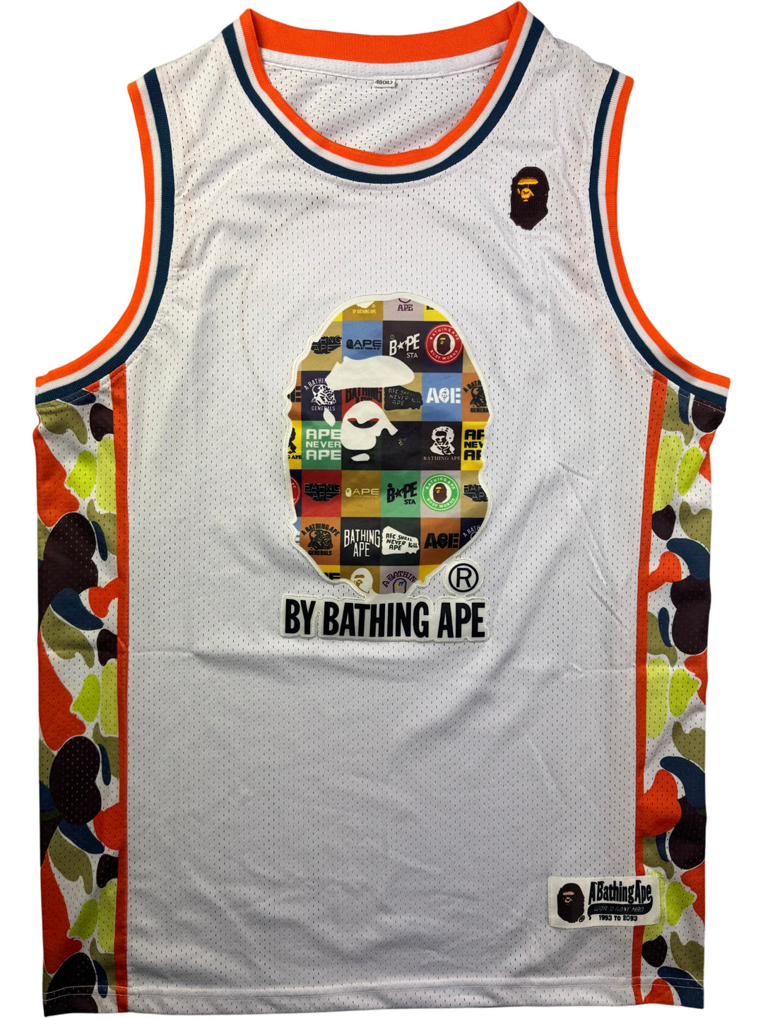 Bape Mesh Basketball Jersey - L - Think Vintage Online Ltd