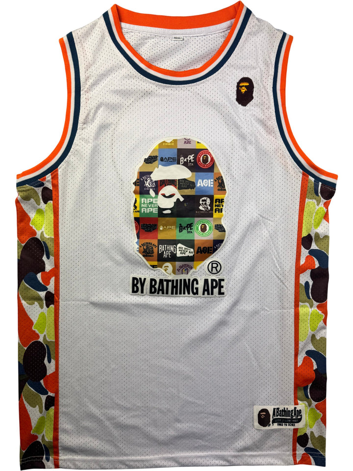 Bape Mesh Basketball Jersey - L - Think Vintage ltd