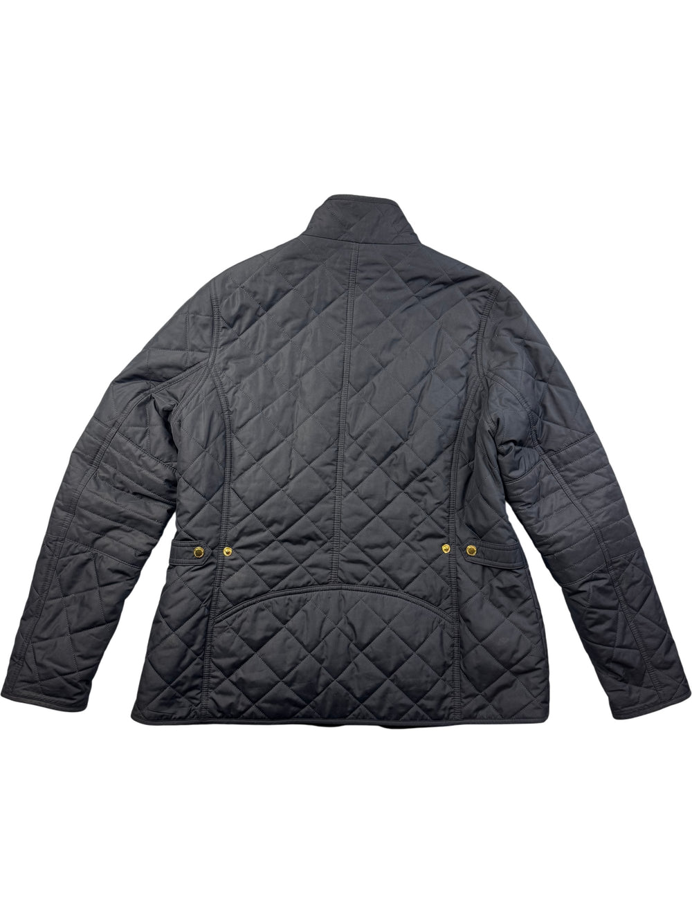 Barbour International Black Quilted Jacket - L - Think Vintage ltd