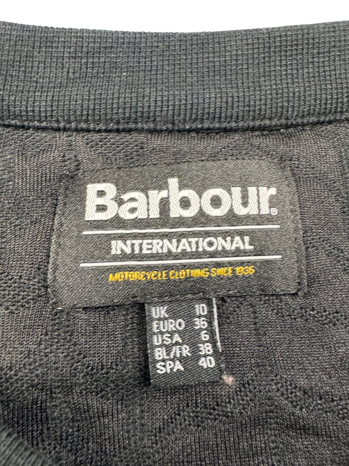 Barbour International Black Quilted Jacket - M - Think Vintage Online Ltd