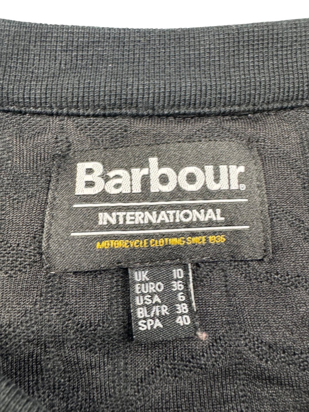 Barbour International Black Quilted Jacket - M - Think Vintage ltd