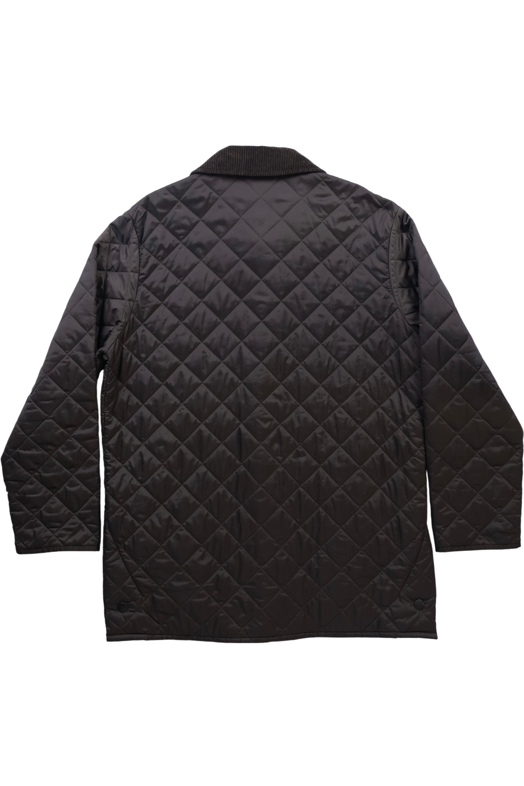 Barbour Quilted Jacket with Corduroy Collar - XL - Think Vintage