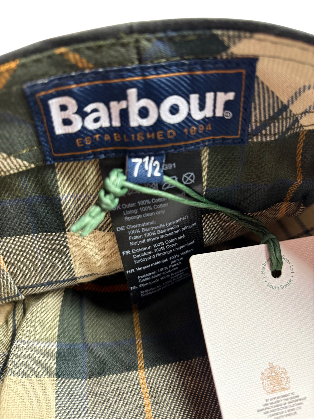 Barbour Waxed Cotton Flat Cap - Think Vintage Online Ltd