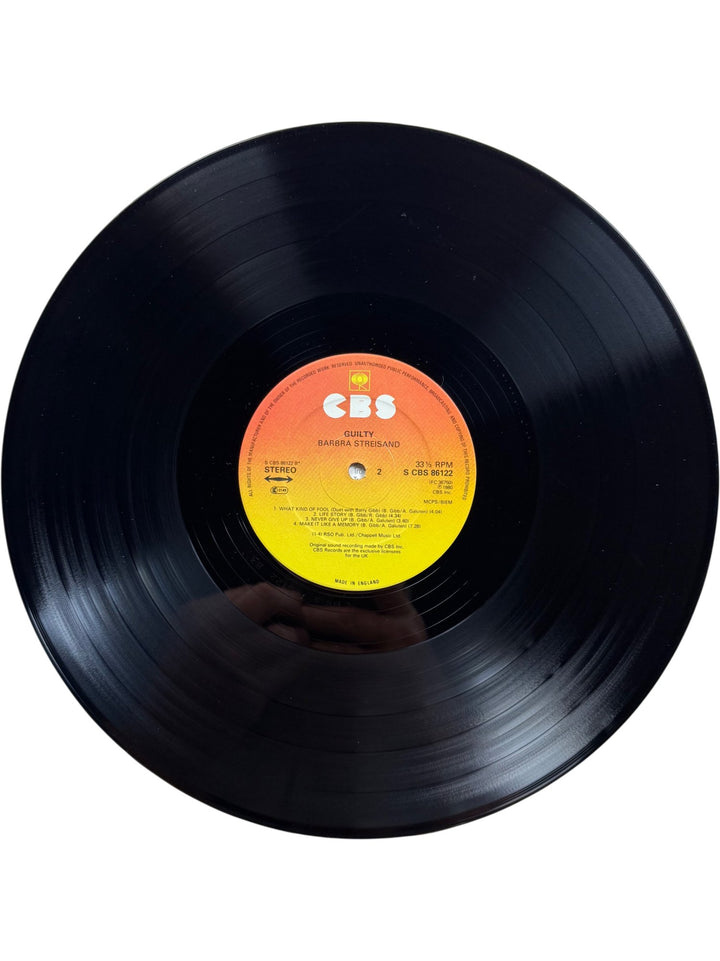 Barbra Streisand Guilty Vinyl Record - Very Good