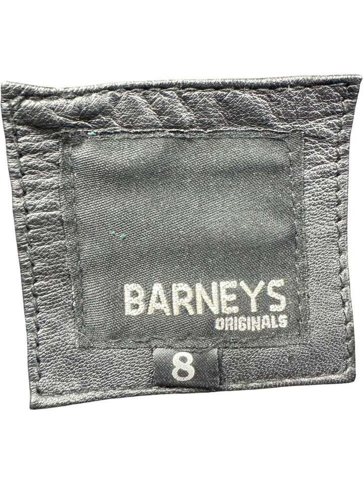 Barneys Originals Leather Bomber Jacket - S - Think Vintage ltd