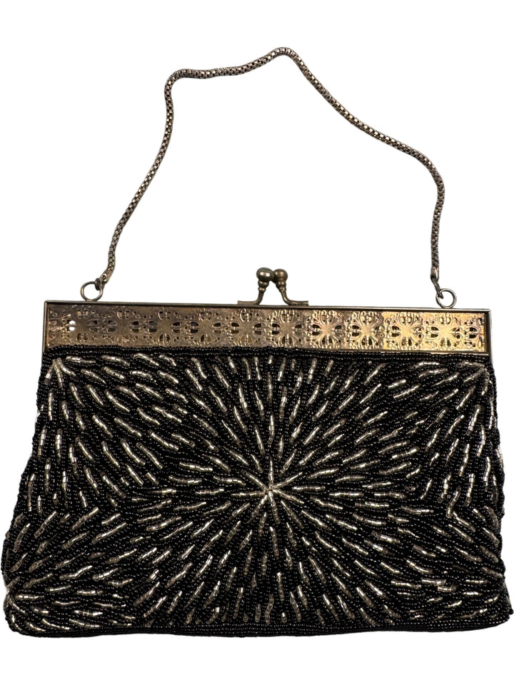 Beaded Evening Bag with Chain Strap - Think Vintage Online Ltd