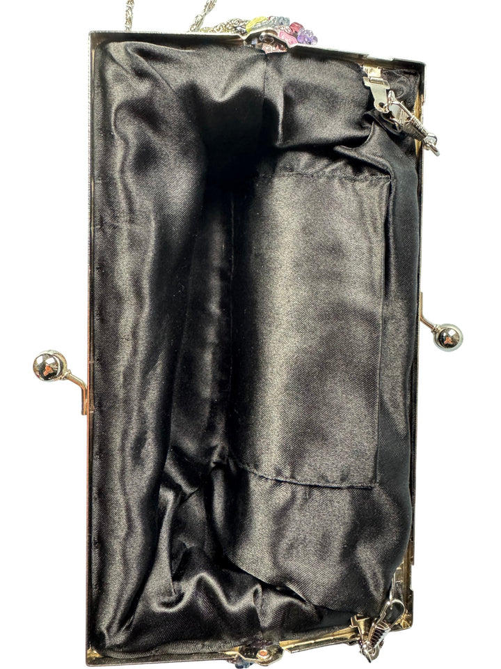 Beaded Multicolor Clutch Bag with Chain Strap - Think Vintage Online Ltd