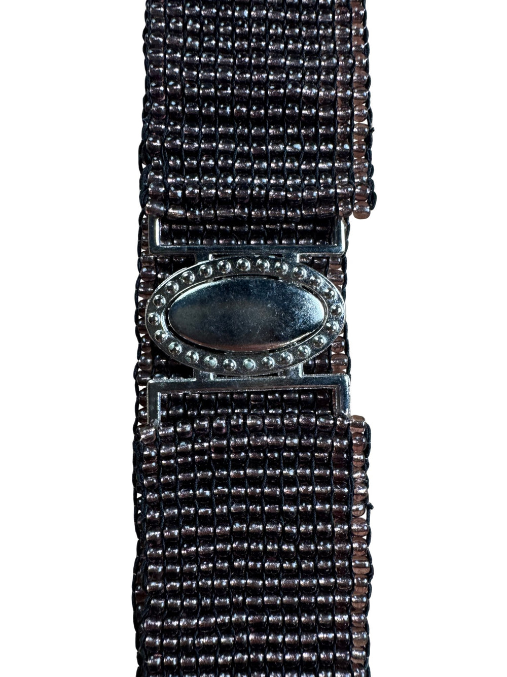 Beaded Purple Belt with Decorative Buckle - W32+ - Think Vintage ltd
