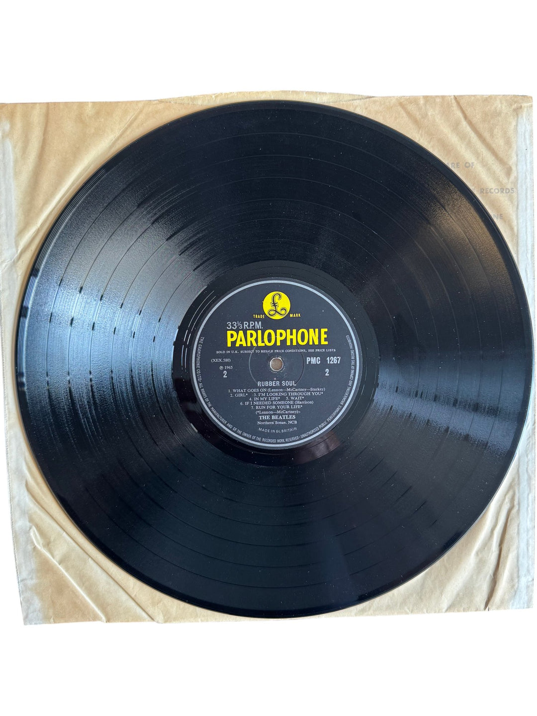 Beatles Rubber Soul Vinyl Record - Fair - Think Vintage ltd