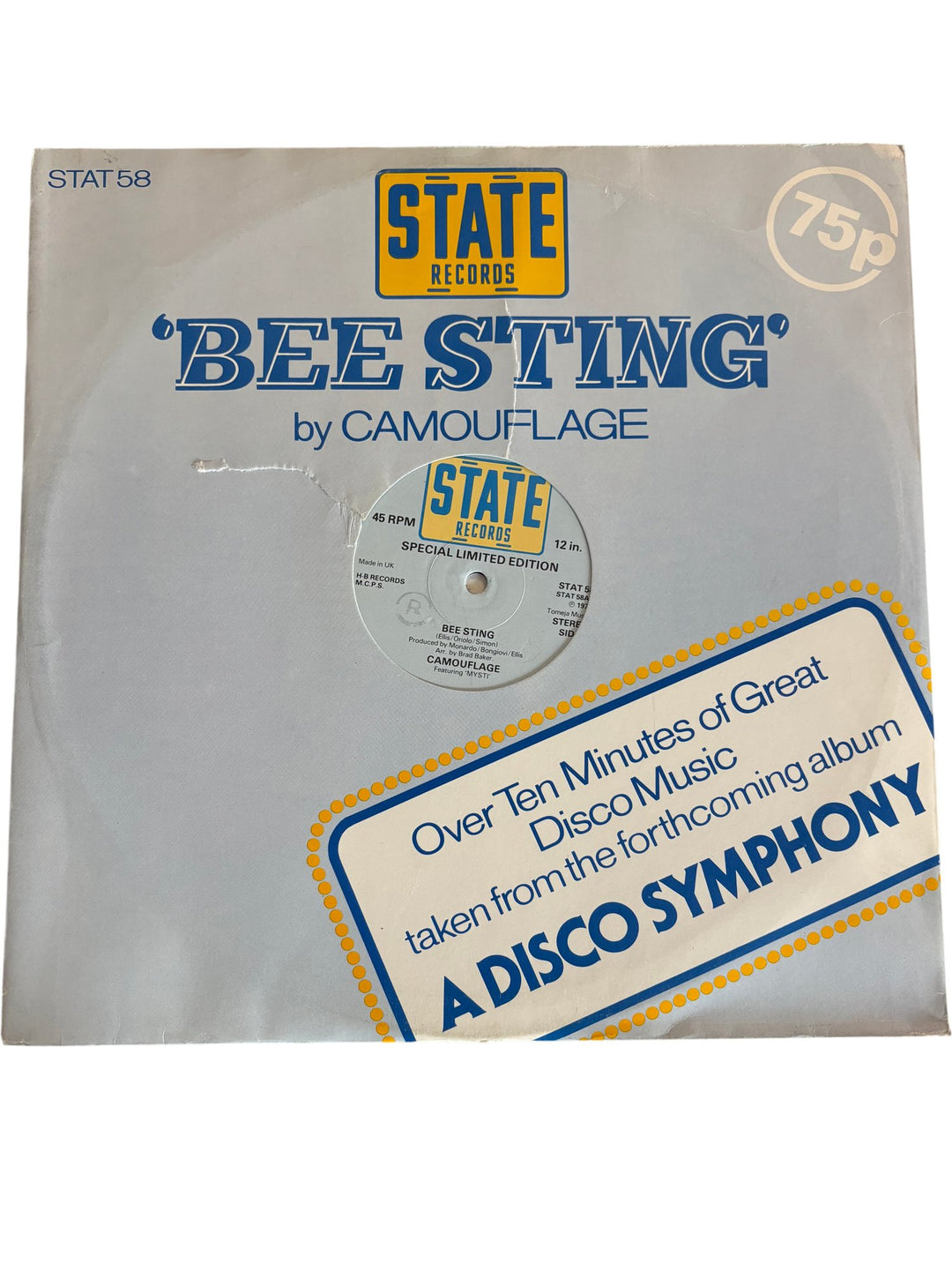Bee Sting Camouflage Vinyl Record - Near Mint - Think Vintage ltd