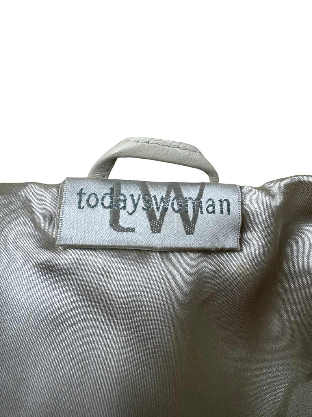 Beige Leather Jacket With Zipper Details - M