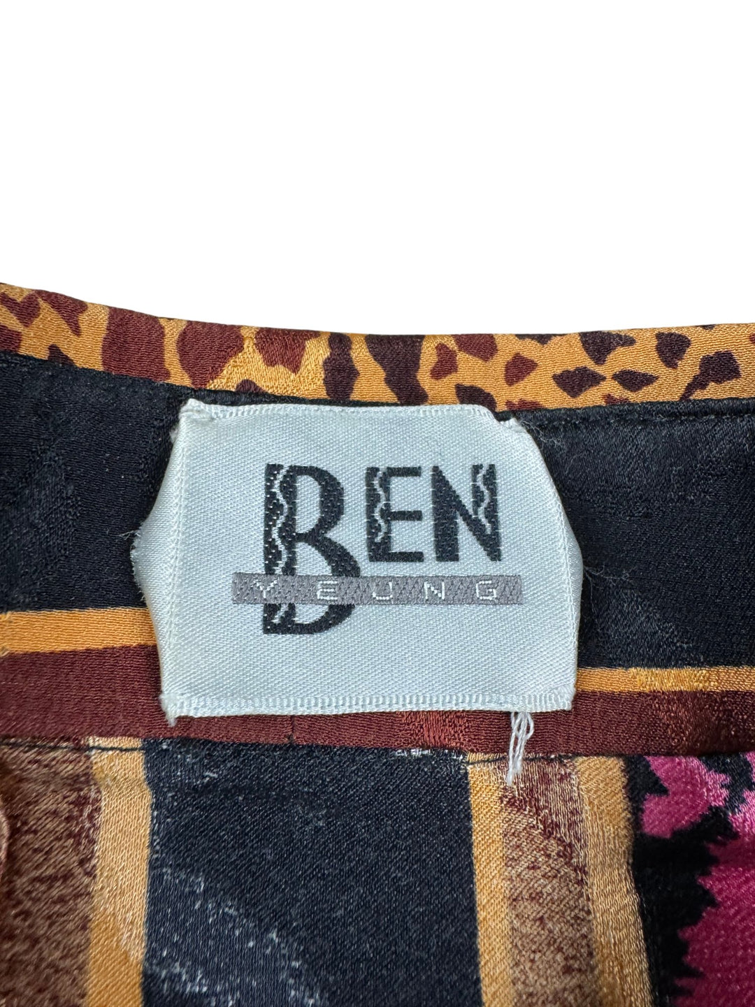 Ben Yeung Floral and Animal Print Shirt - L - Think Vintage ltd