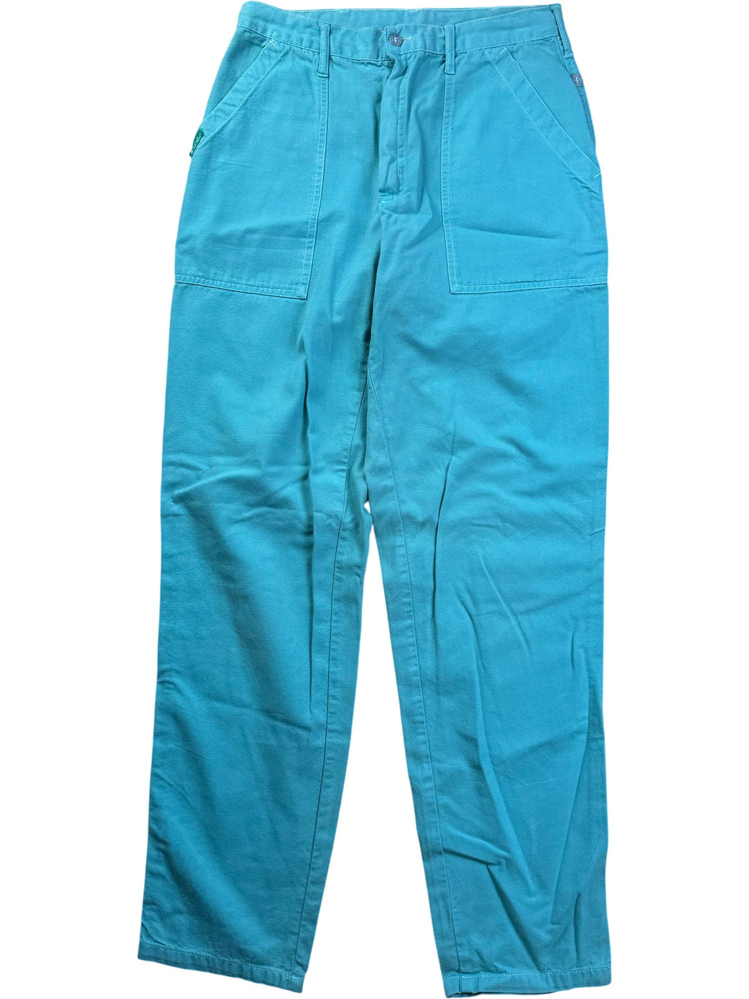Benetton Blue Cargo Pants - W30 - Think Vintage ltd