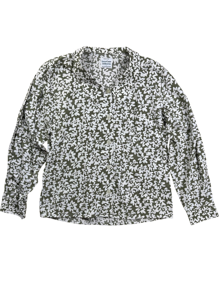 Benetton Floral Long Sleeved Blouse - M - Think Vintage ltd