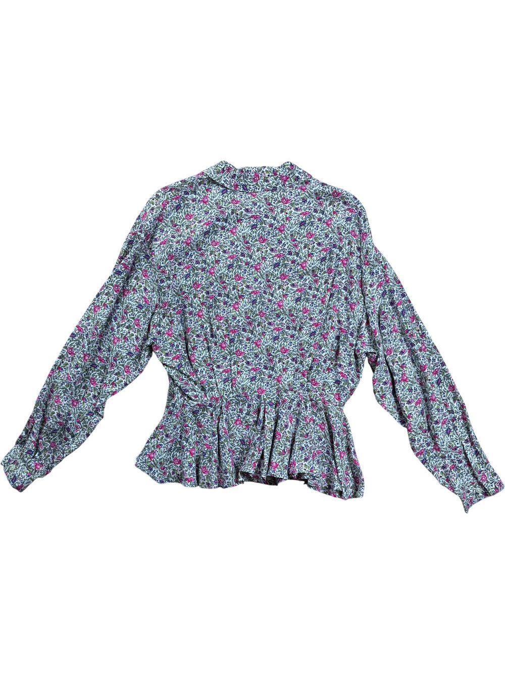 Benetton Floral Long Sleeved Blouse - S/M - Think Vintage ltd