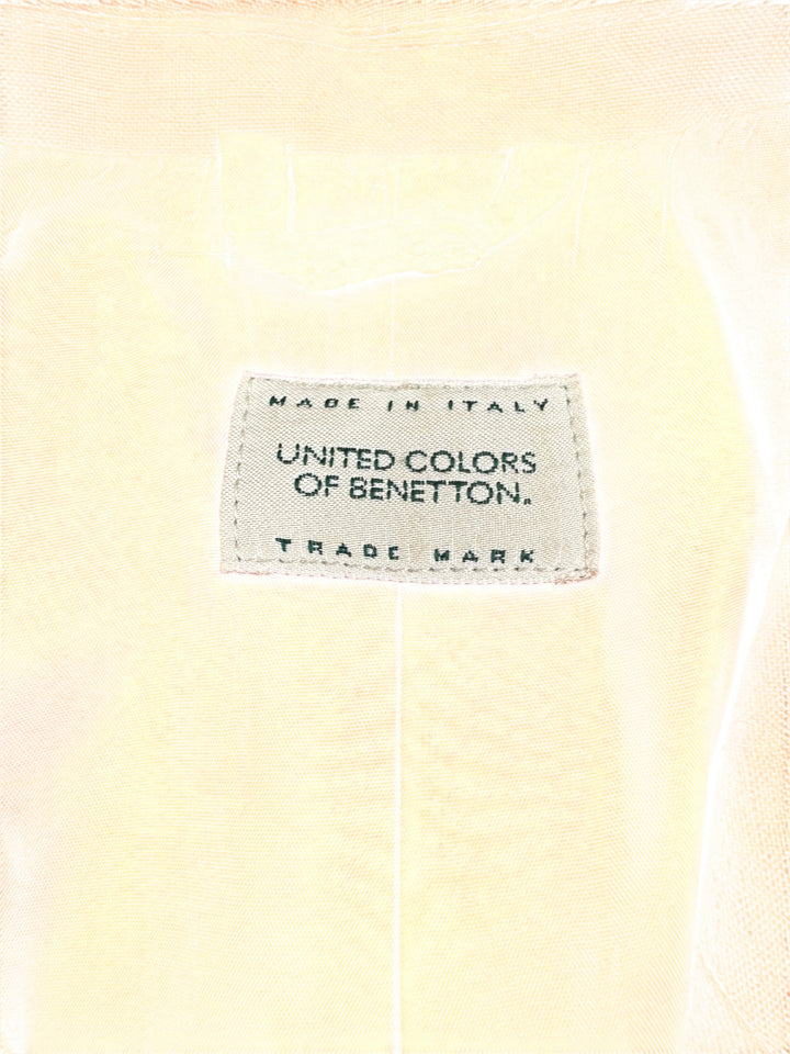 Benetton Italian Linen Blazer - M - Think Vintage
