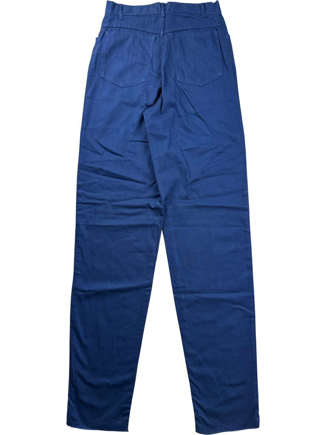 Benetton Navy Blue Straight Leg Trousers - W26 - Think Vintage ltd