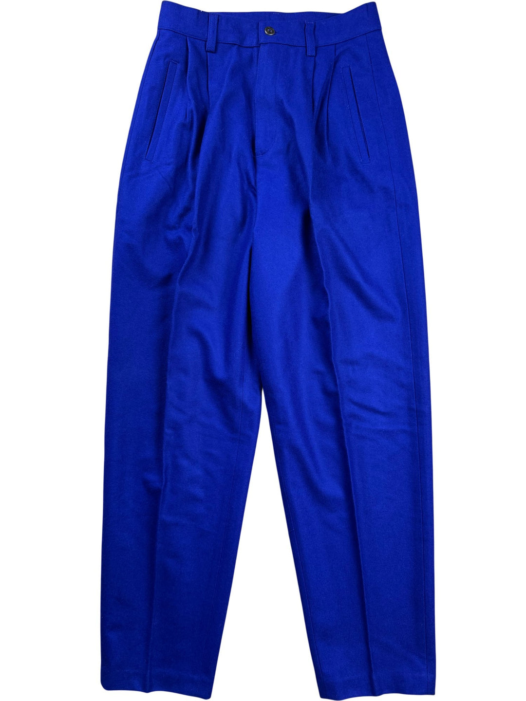 Benetton Purple Wool Blend Trousers - W26 - Think Vintage ltd