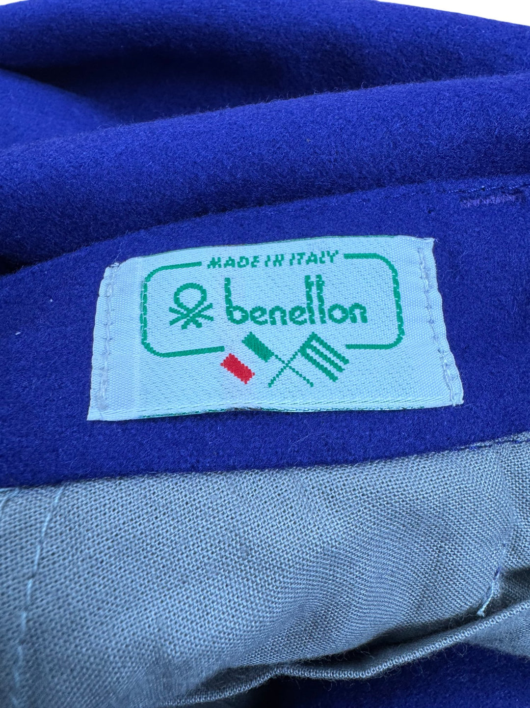 Benetton Purple Wool Blend Trousers - W26 - Think Vintage ltd