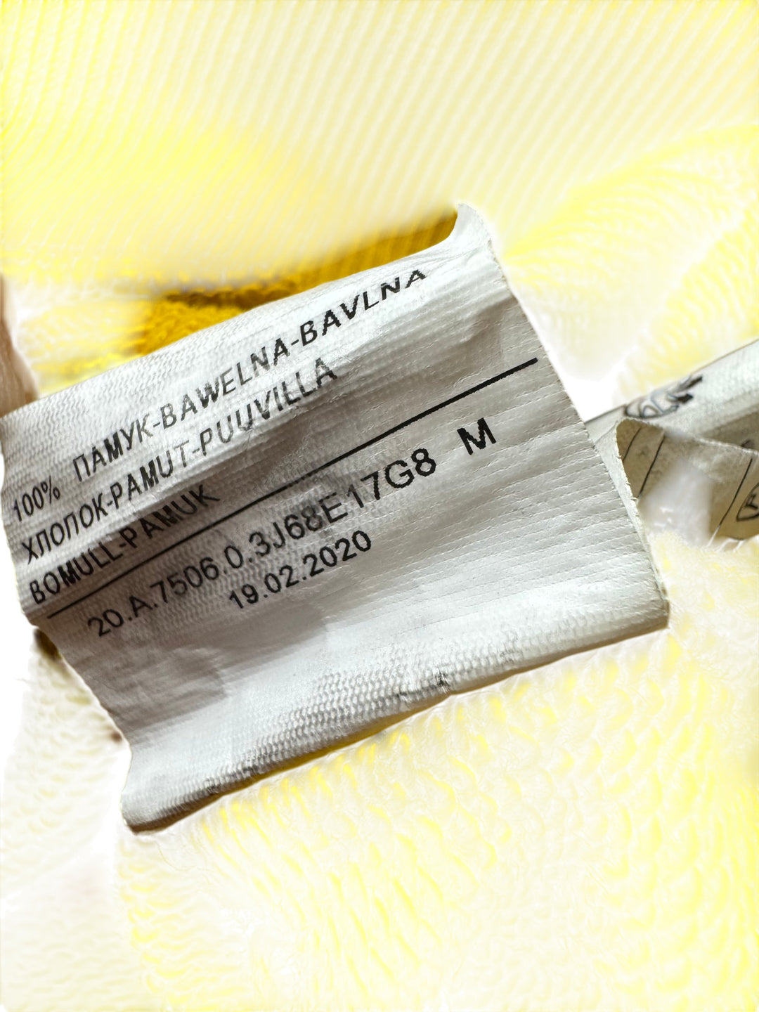 Benetton Yellow Cotton Sweatshirt - S - Think Vintage Online Ltd